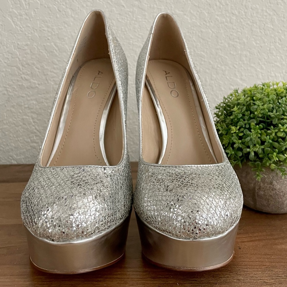 ALDO Silver Sparkly high heels - Picture 9 of 10